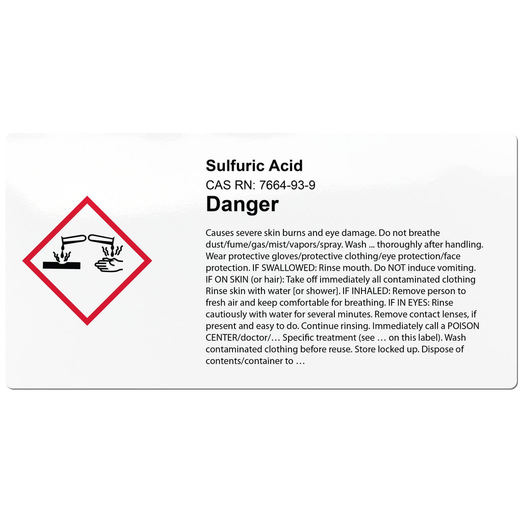 GHS Chemical Labels 4-Inch x 2-Inch A35608