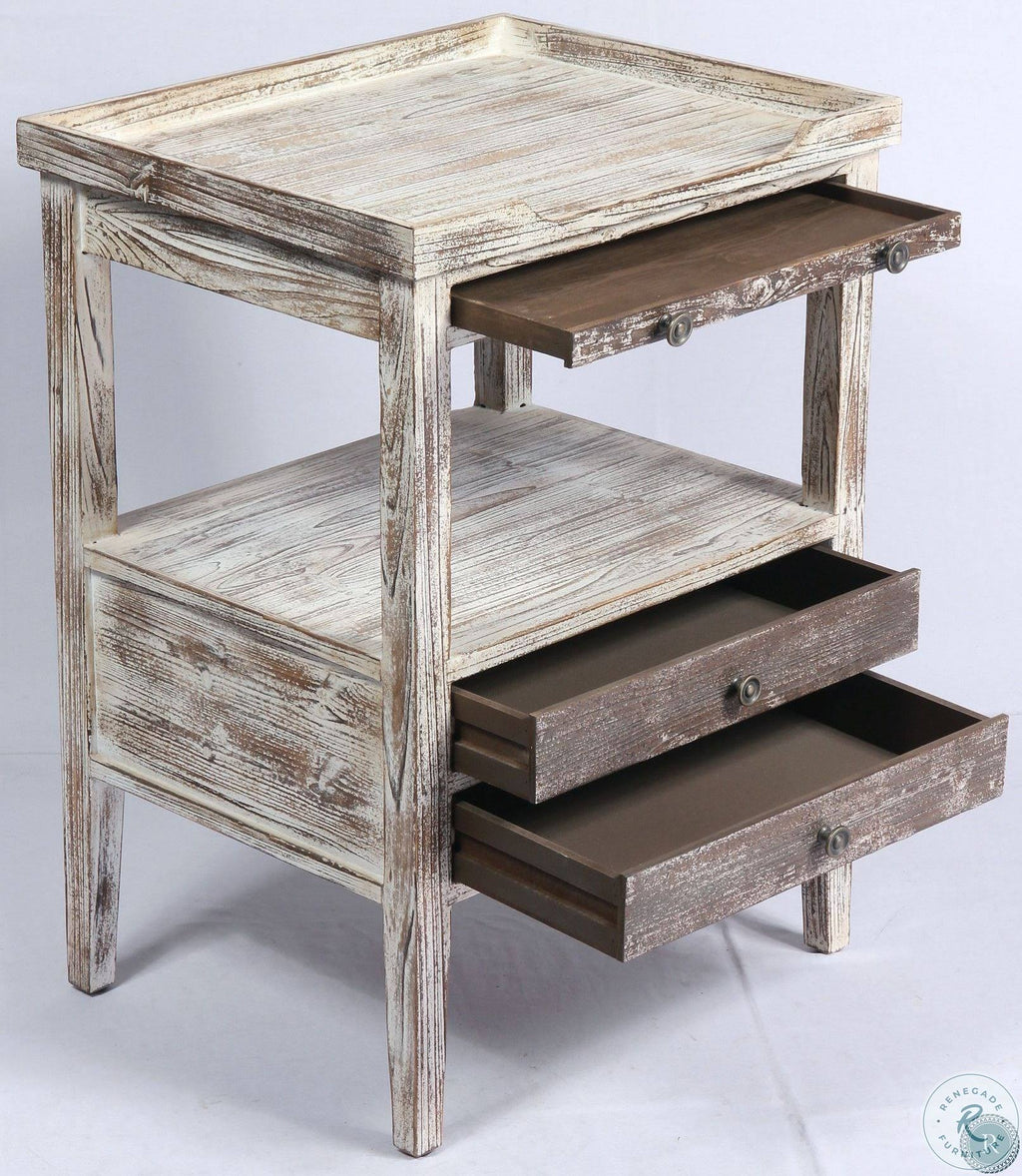 Weathered Rectangle Accent Table W155