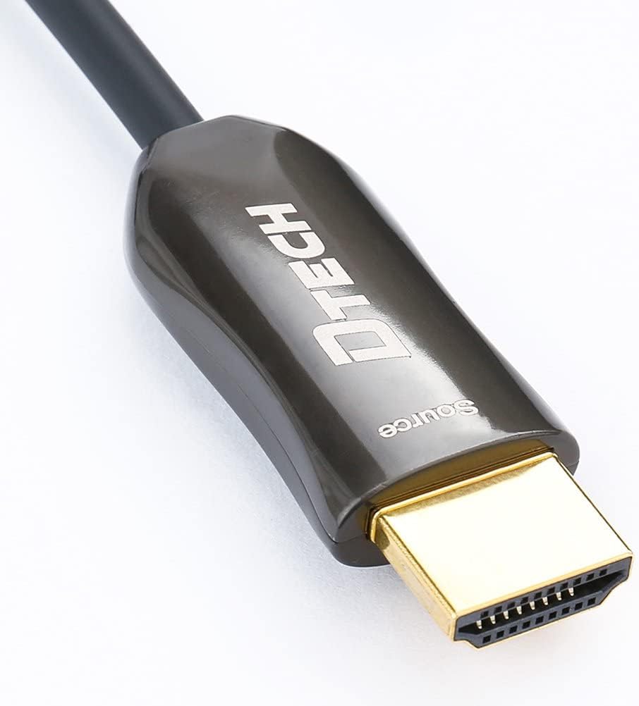 100m Slim Fiber Optic HDMI Cable 2.0 UHD 4K 60Hz 18Gbps Black P624