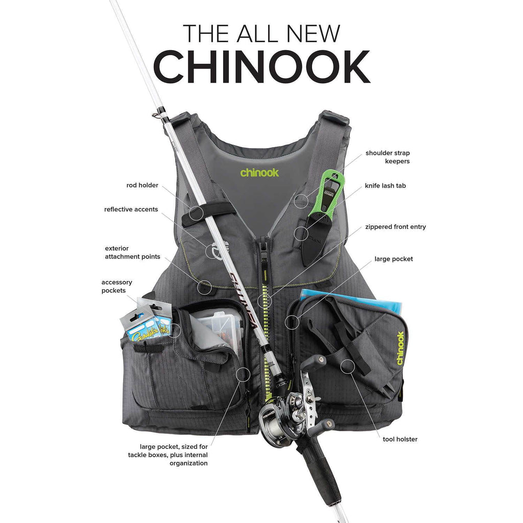 Charcoal Large/XL Fishing Kayak Lifejacket R92562