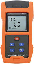 Optical Power Meter with Visual Fault Locator, Fiber Light Tester, Rechargeable Battery, USB Charge Port, Pack of 2 K46210