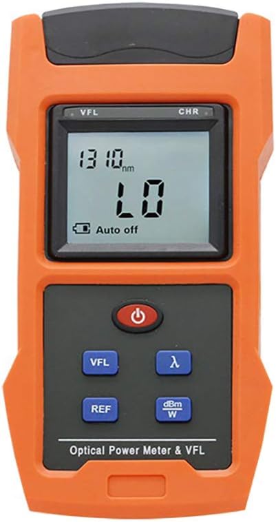 Optical Power Meter with Visual Fault Locator, Fiber Light Tester, Rechargeable Battery, USB Charge Port, Pack of 2 K46210