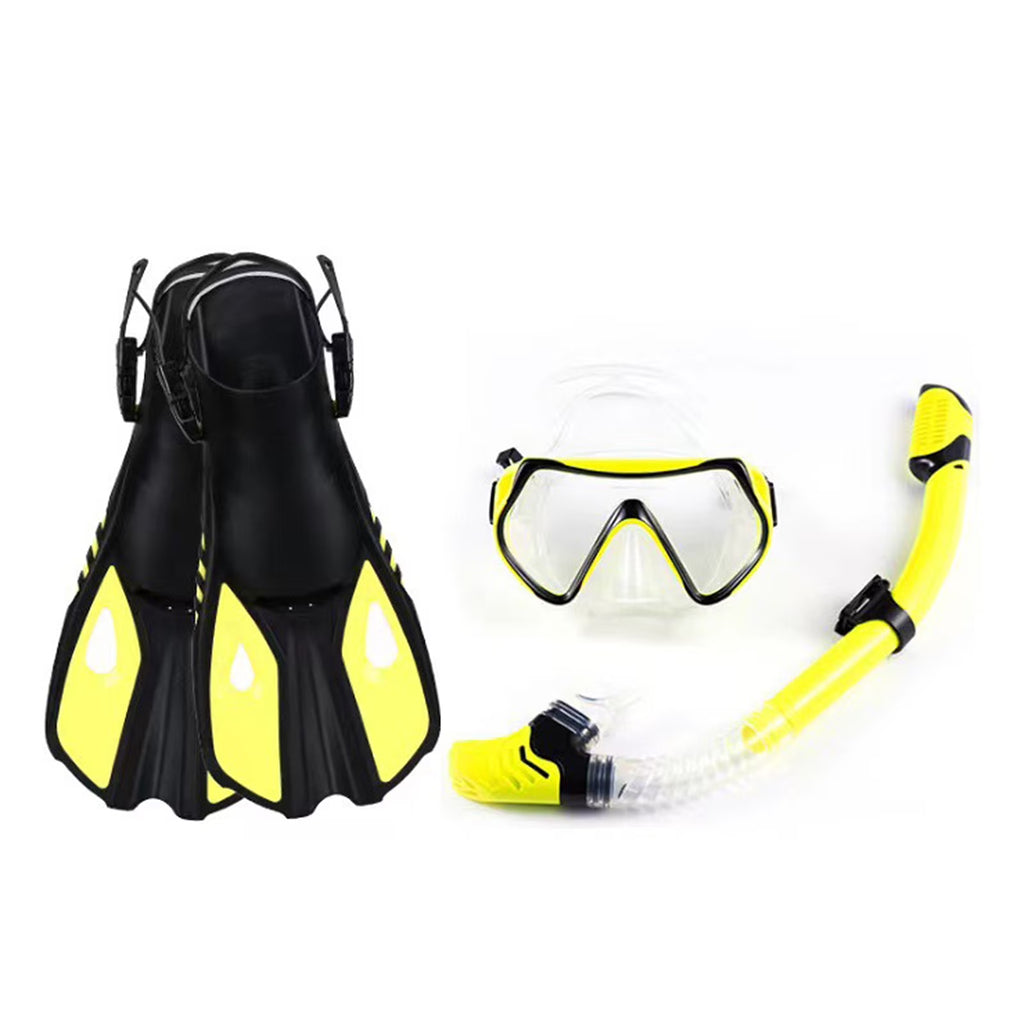 Three-Window Diving Goggles with Full Snorkel B411