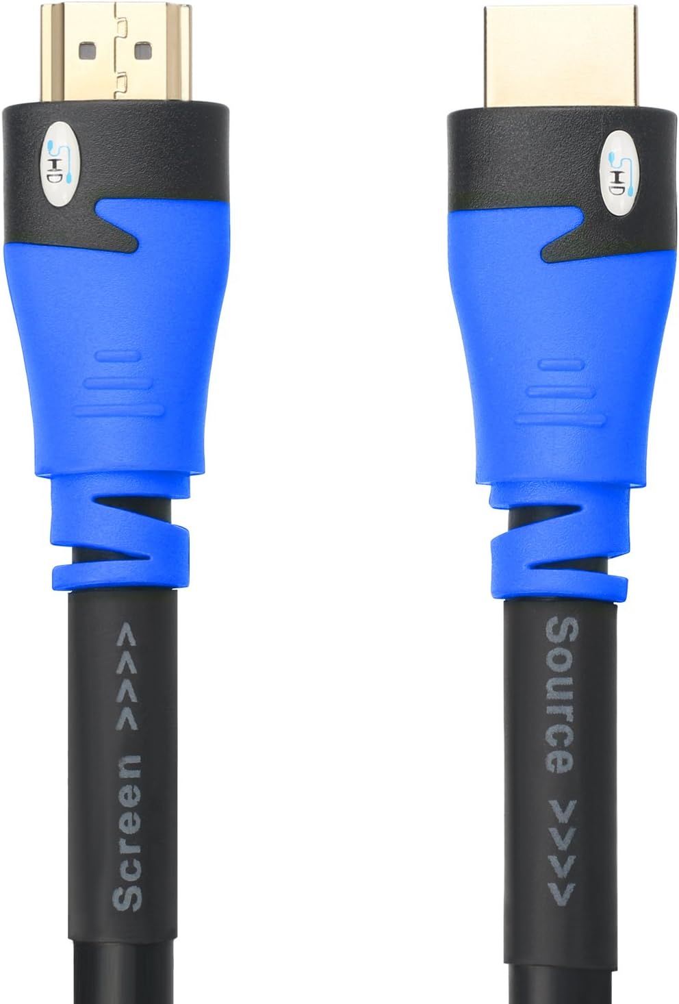 HDMI Cable 100 Feet with Signal Booster, CL3 Rated Black, Pack of 2 D933