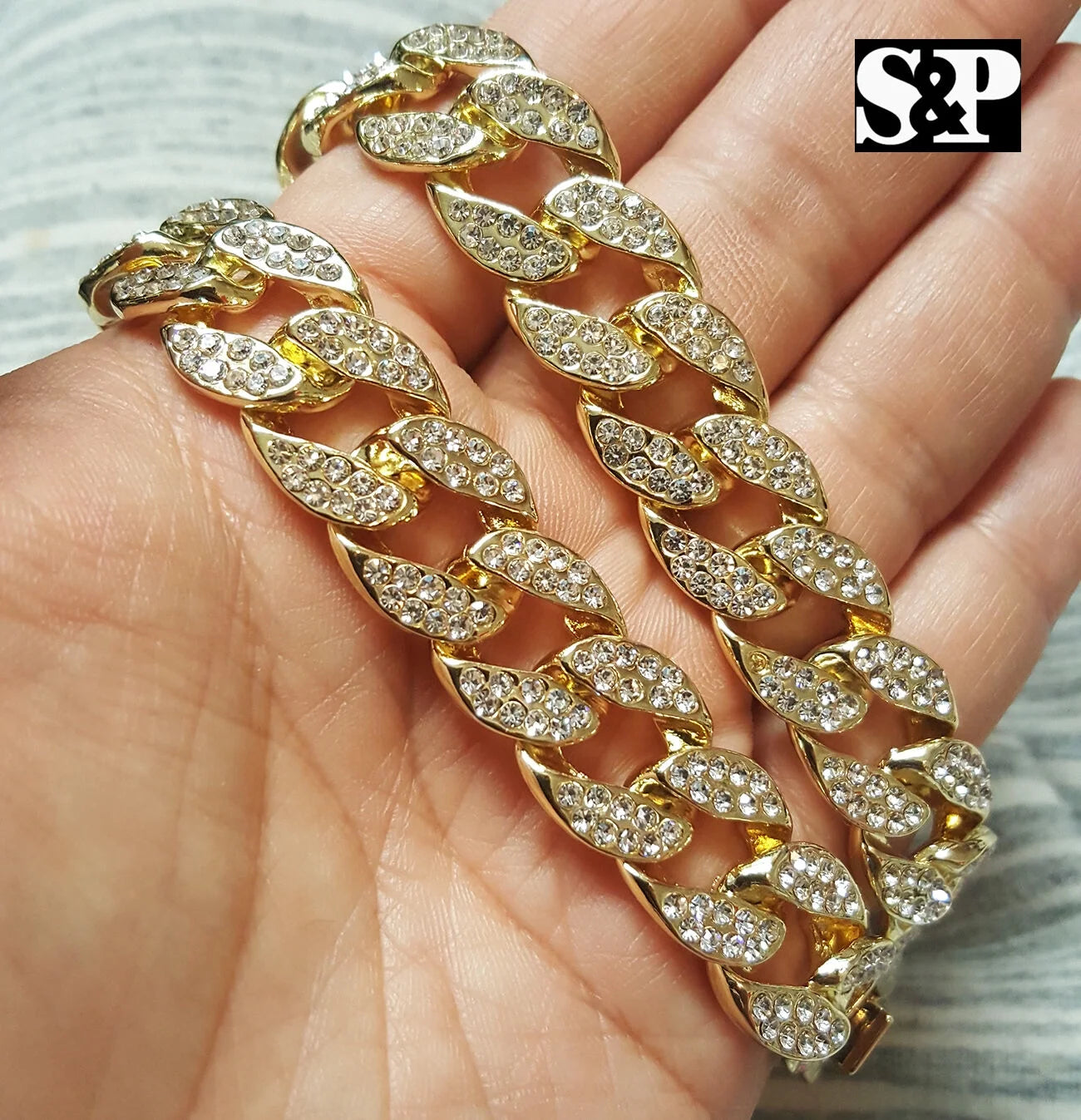 18" Full Iced Cuban Choker Chain Necklace X516422