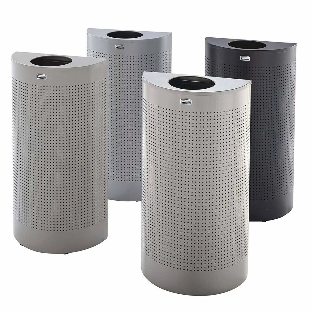 Metallic Half Round Waste Receptacle F321