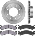 8 Lug Brake Disc Rotors with Metallic Brake Pads W2104
