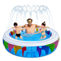 Inflatable PVC Pool with Sprinkler 180 x 180 x 40 cm K598