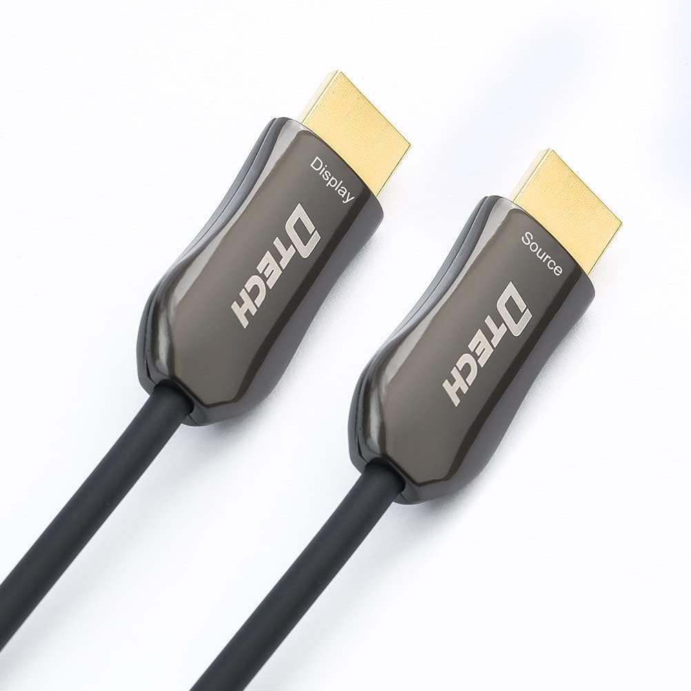 100m Slim Fiber Optic HDMI Cable 2.0 UHD 4K 60Hz 18Gbps Black P624