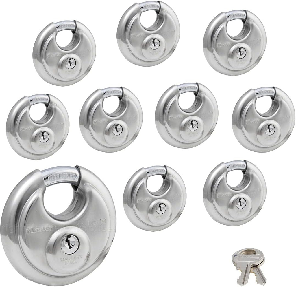 4 Keyed Alike Stainless Steel Padlocks U954649