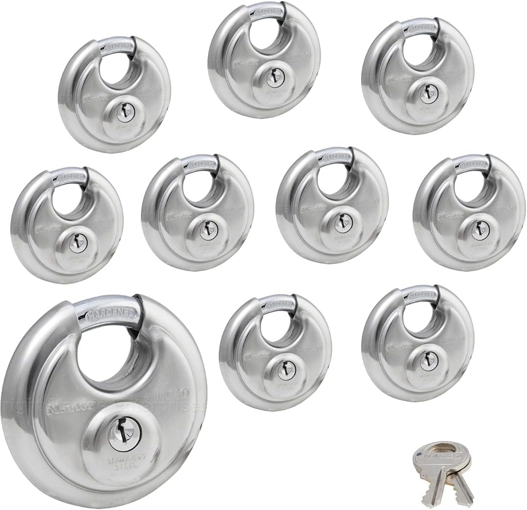 4 Keyed Alike Stainless Steel Padlocks U954649