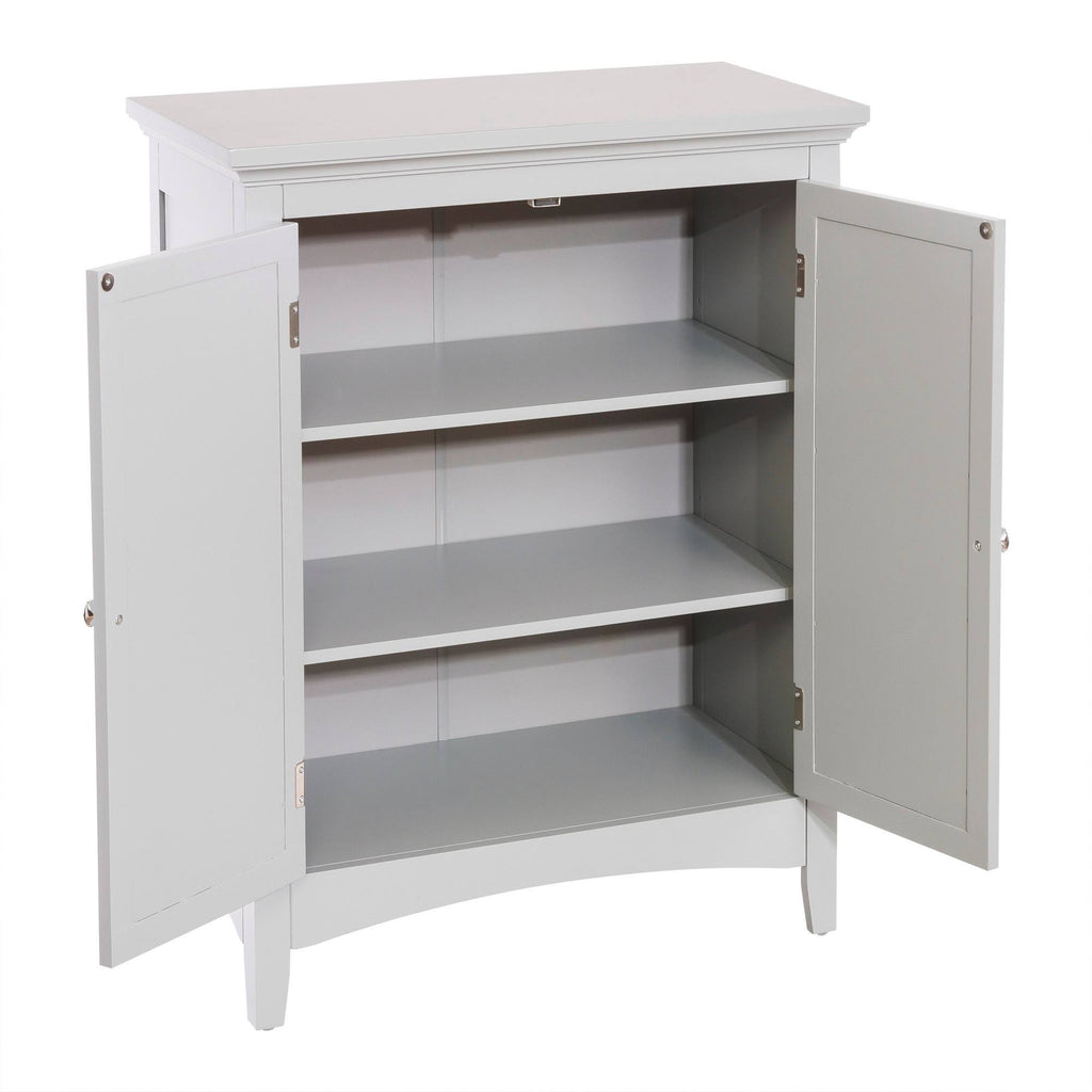 Gray Double Door Floor Cabinet Q17746