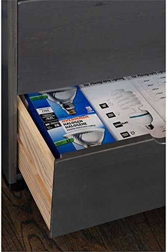 Gray Eight Drawer Wood Rolling Storage Cart T156