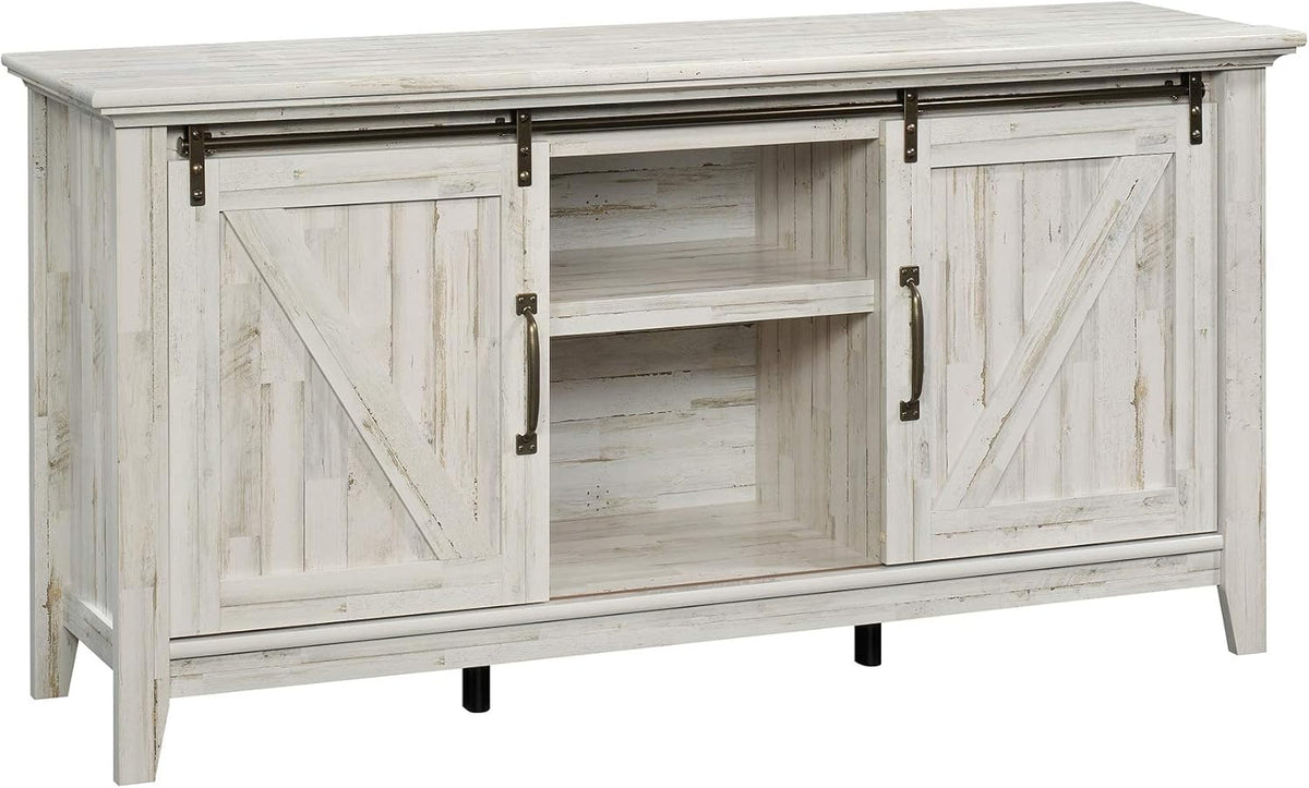 White Plank Finish Credenza W19095