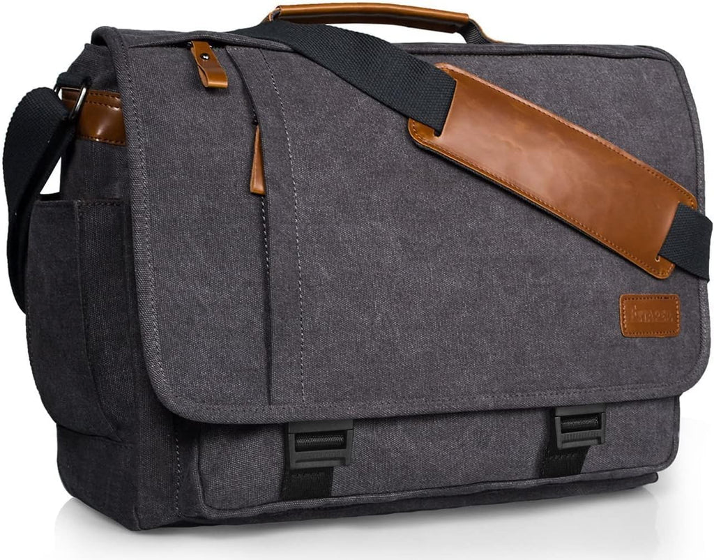 Canvas Laptop Shoulder Bag 17-17.3 Inch Water-resistance U1705