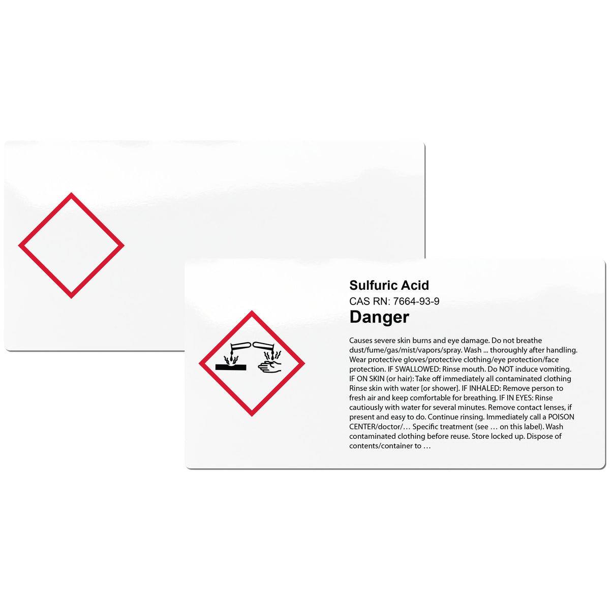 GHS Chemical Labels 4-Inch x 2-Inch A35608