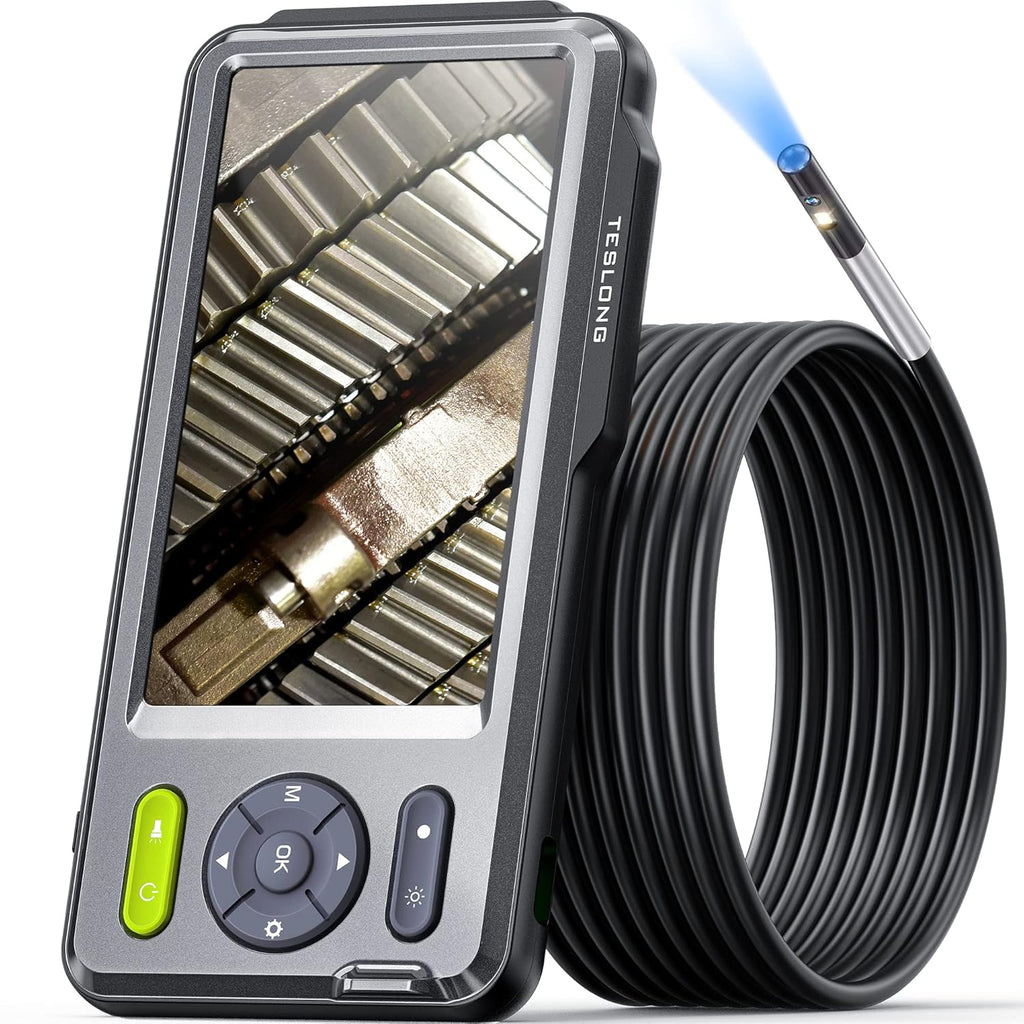 Dual Lens Borescope with LED Light, 5 IPS Screen, 16.4 Flexible Cable G128