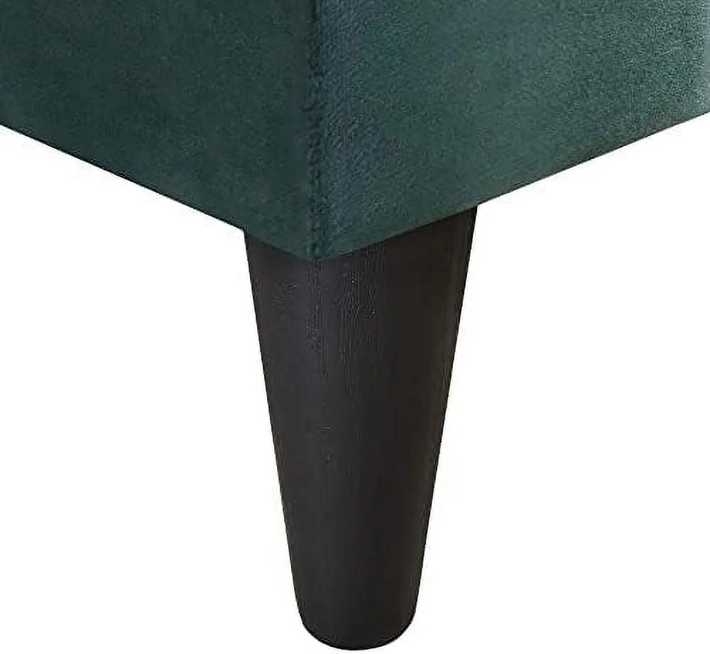 Velvet Tufted Ottoman Bench with Pillow M427011