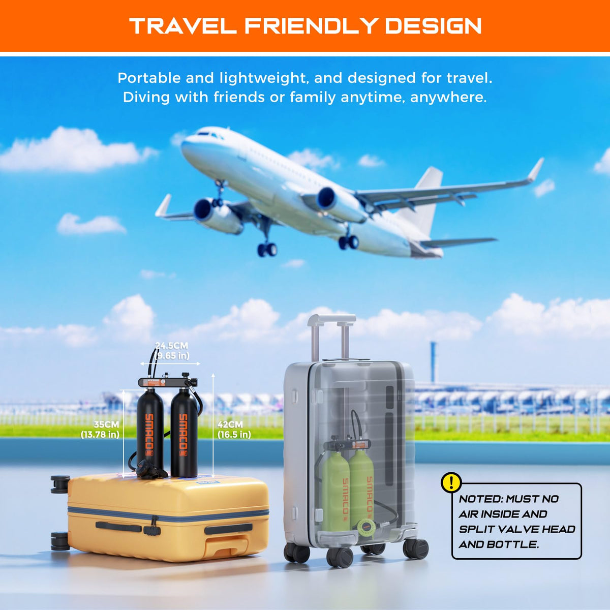 Mini Scuba Diving Tank 1.9L Double Scuba Tank Reusable Small Pony Bottle with 30-45 Mins Portable Twin Diving Air Tank Kit Diving Oxygen Cylinder P3570