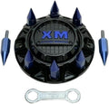 Gloss Black Blue Spikes Wheel Center Cap Pack of 2 V864581