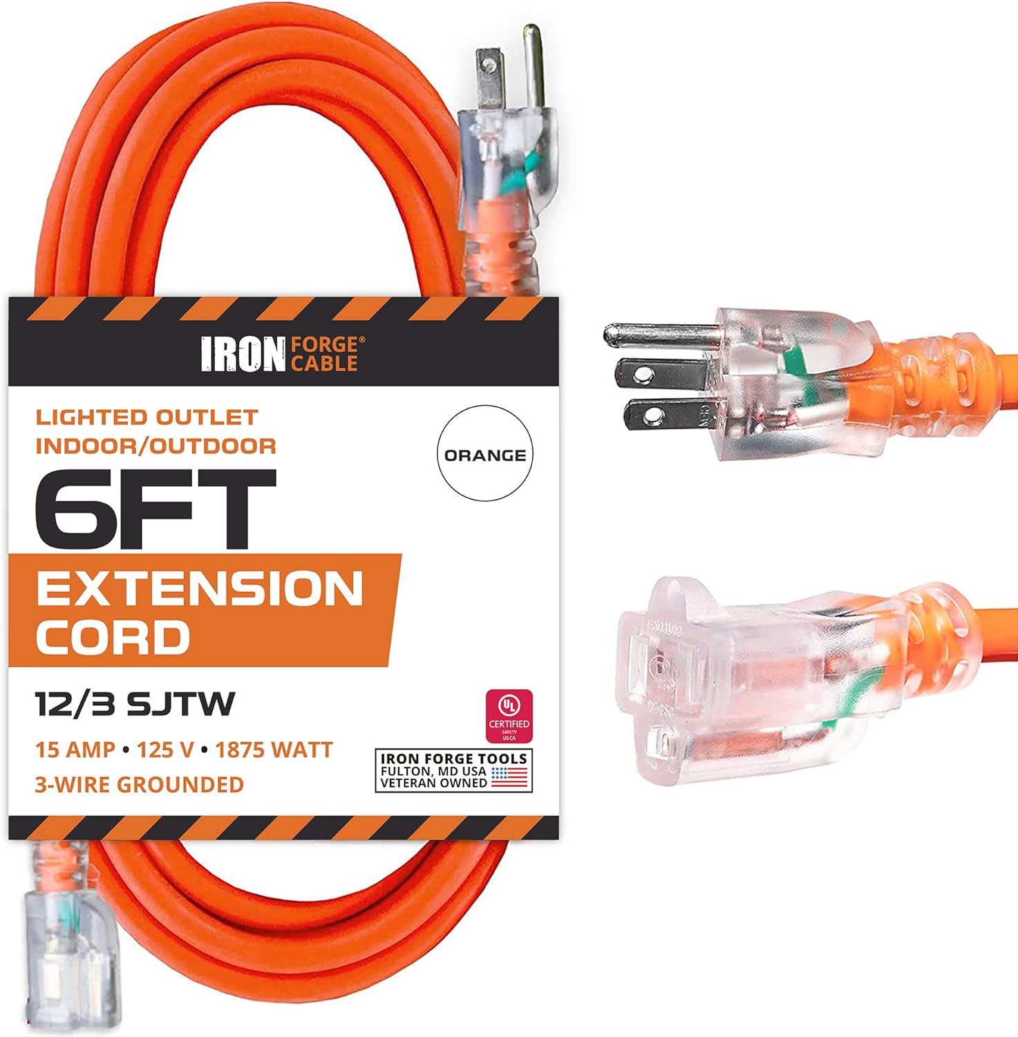 100 Ft 12/3 SJTW Heavy Duty Yellow Extension Cord with 3 Prong Grounded Plug Y340633
