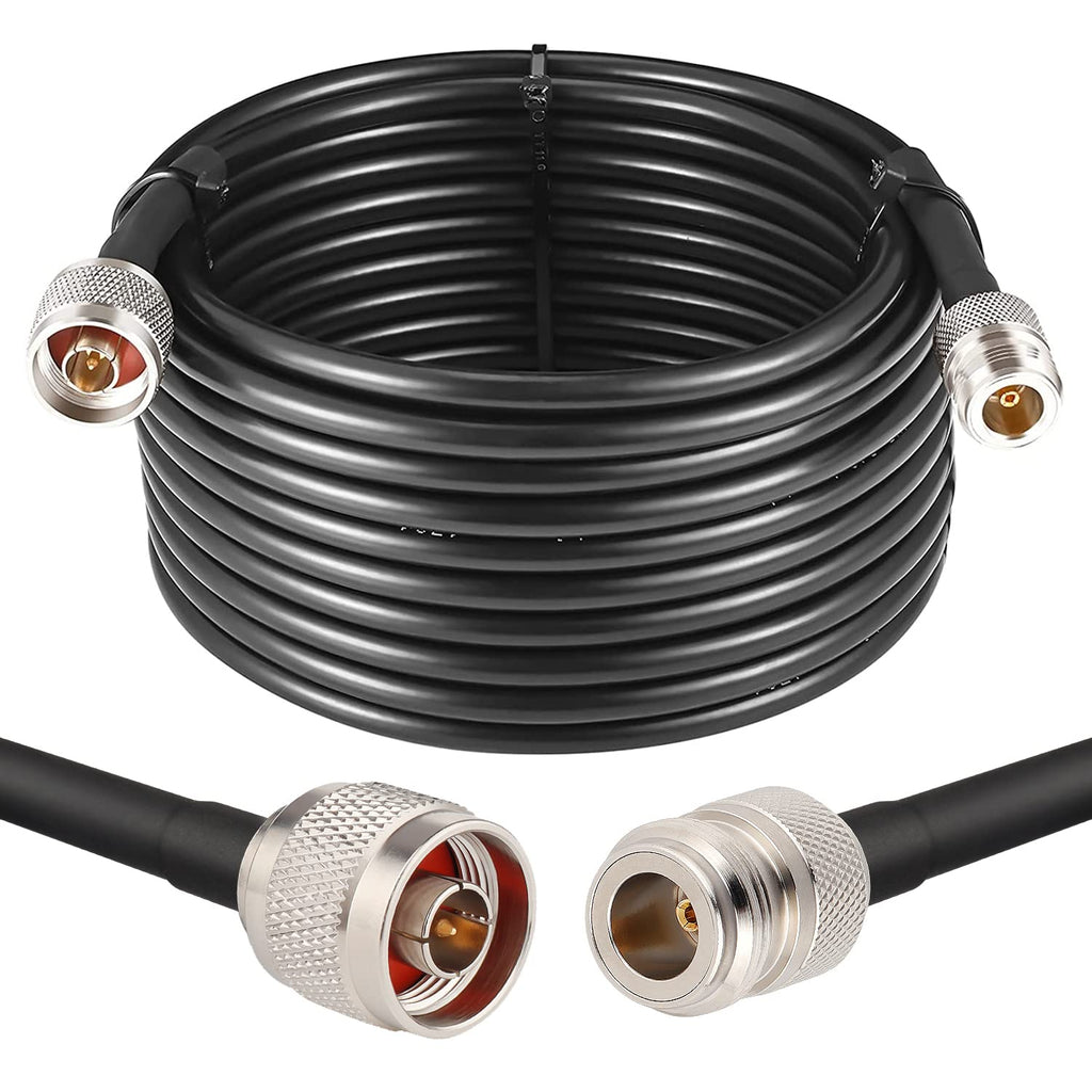 25ft N Male to N Female Coax Extension Cable, 50 ohm Low Loss C2549