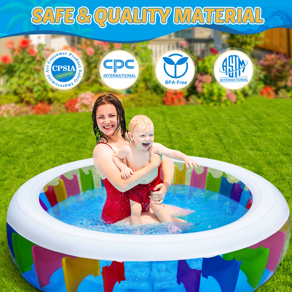 Inflatable PVC Pool with Sprinkler 180 x 180 x 40 cm K598