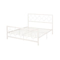 White Metal Slatted King Bed Frame P338116