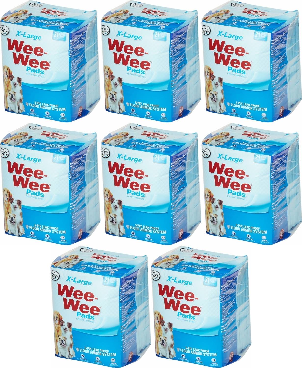 XL 21 Count 8 Pack Wee Wee Pads R772116