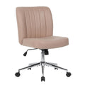 Tan Faux Leather Task Chair D1842