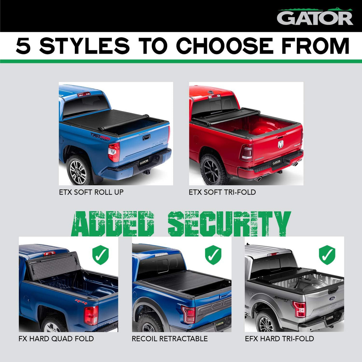 Hard Tri-Fold Truck Bed Tonneau Cover for Ford F-150 6' 7" Bed N276