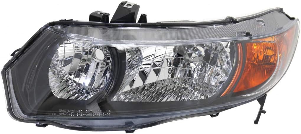 Honda Civic Headlight Assembly Pair Coupe CAPA Certified E3716