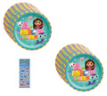 16 Pc Birthday Party Supplies Bundle with Paper Plates and Sticker Sheet J33316
