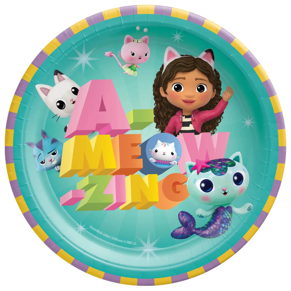 16 Pc Birthday Party Supplies Bundle with Paper Plates and Sticker Sheet J33316