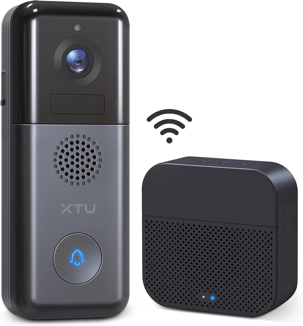 2K Resolution WiFi Video Doorbell Camera with Wireless Chime X466097