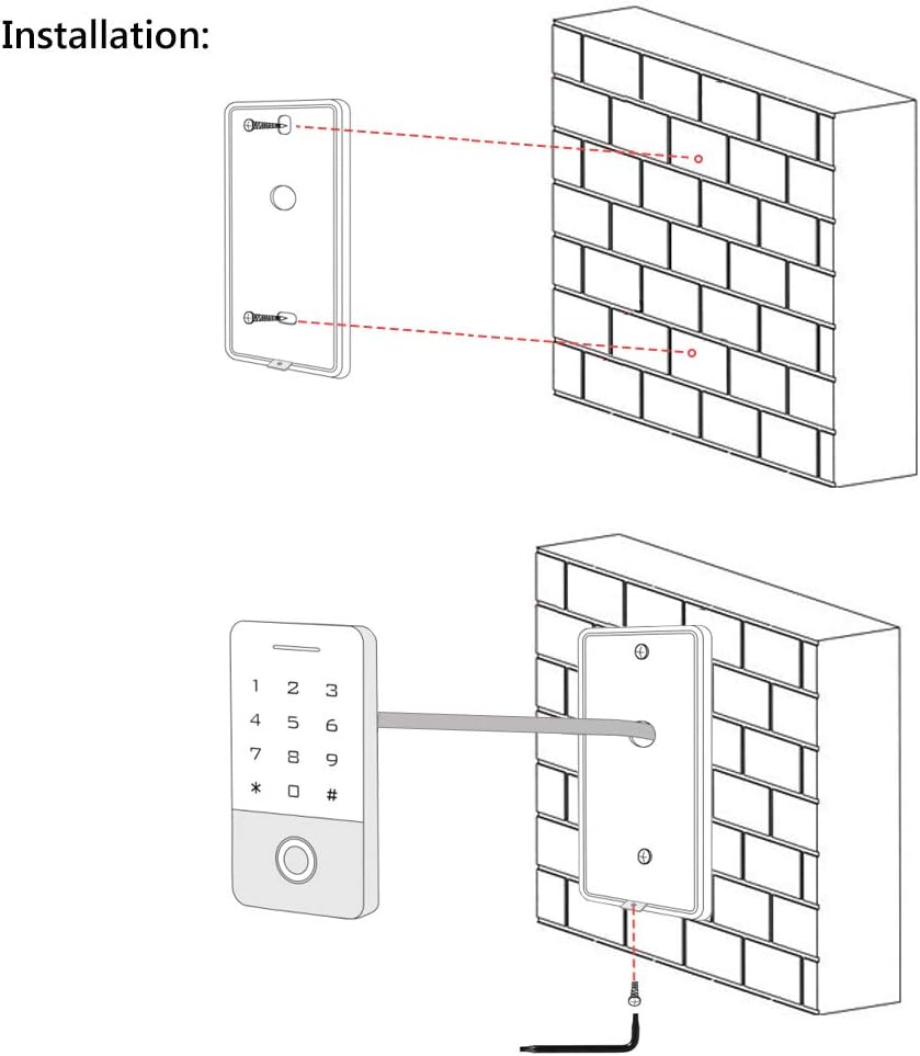 Zinc Alloy Metal Fingerprint Keypad Gate Opener Controller I922507