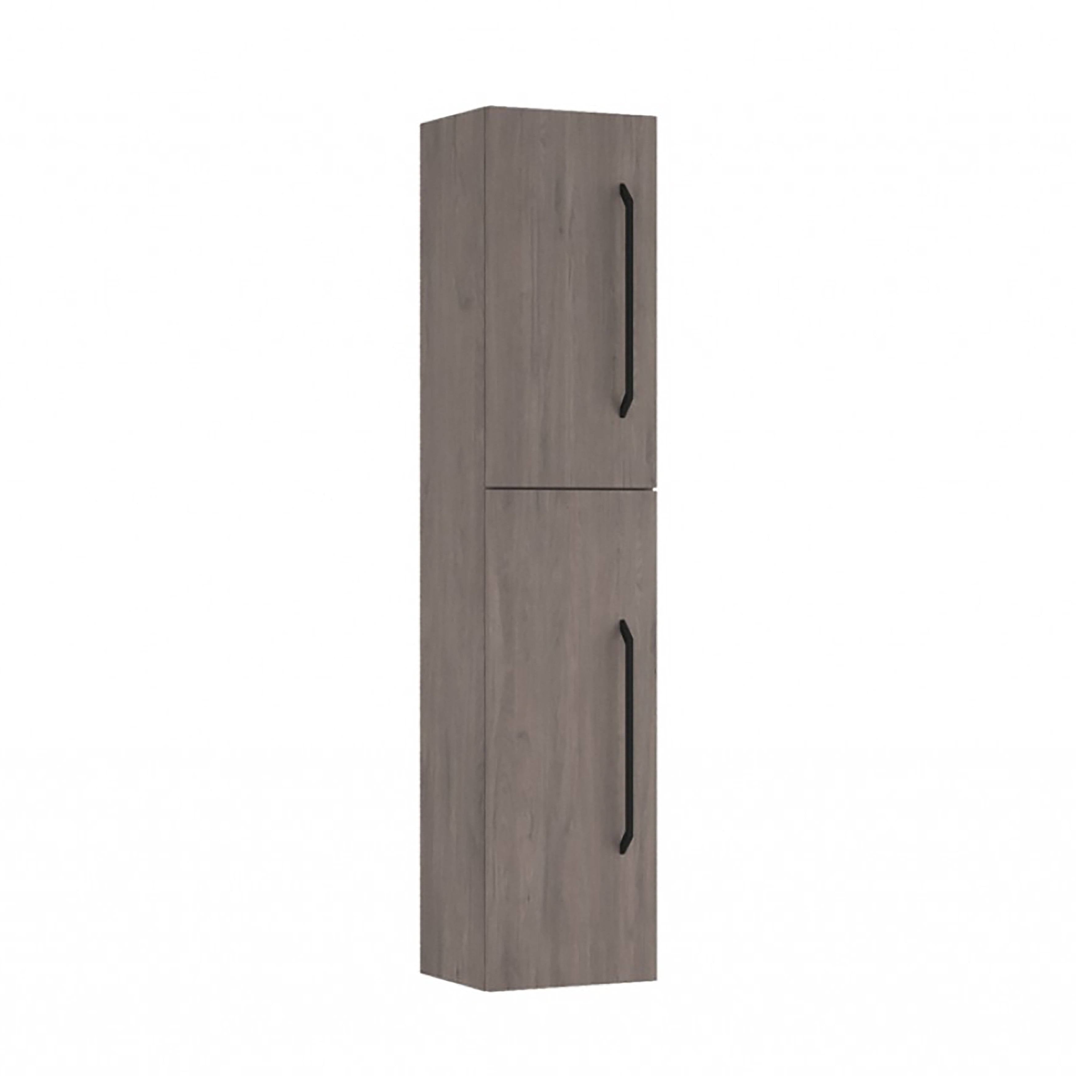Grey Oak Wood Column Cabinet H202