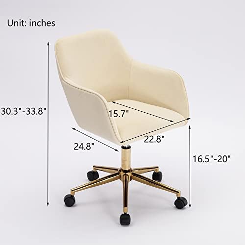 Petal Pink Velvet Fabric Swivel Desk Chair S23179