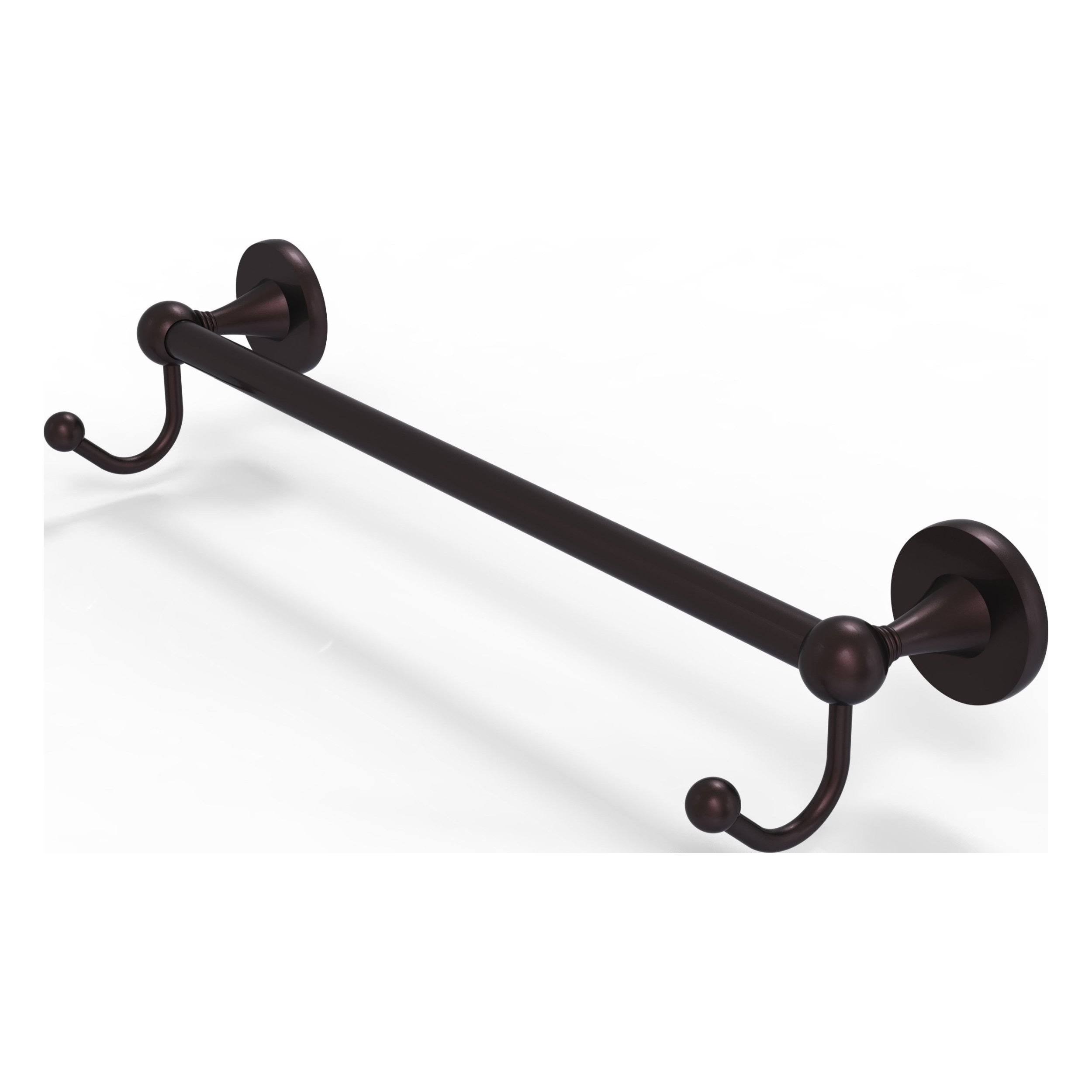 Antique Bronze Towel Bar with Integrated Hooks Y344