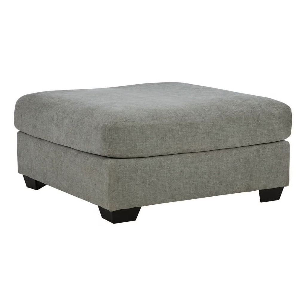 Gray & Black Fabric Oversized Accent Ottoman E3685