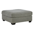 Gray & Black Fabric Oversized Accent Ottoman E3685