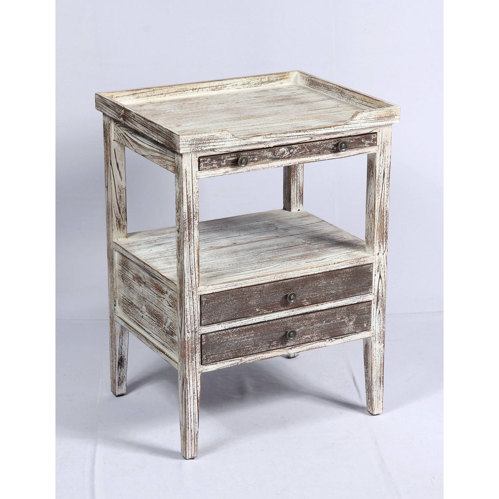 Weathered Rectangle Accent Table W155