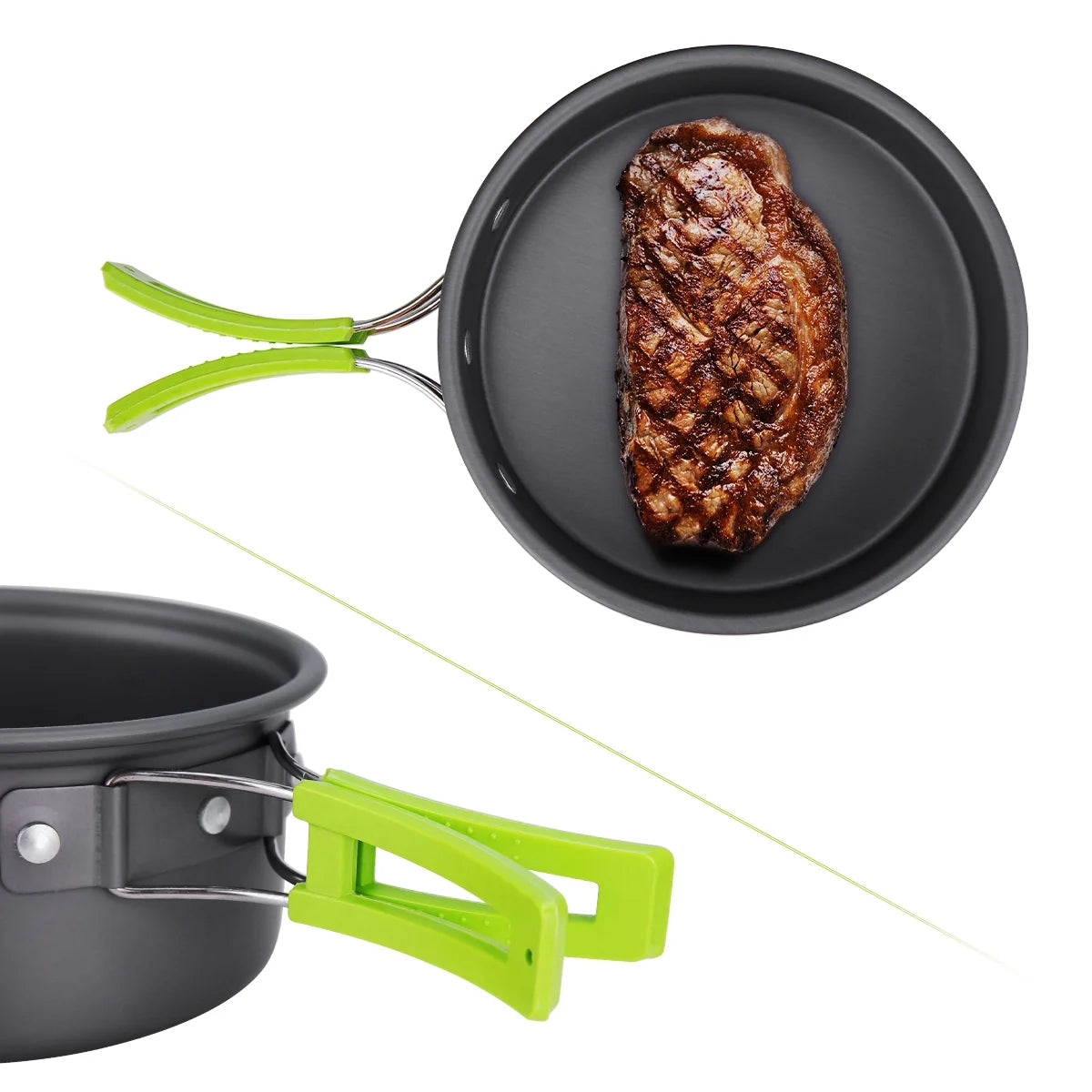 15 Pcs Non Stick Camping Cookware Set V817279