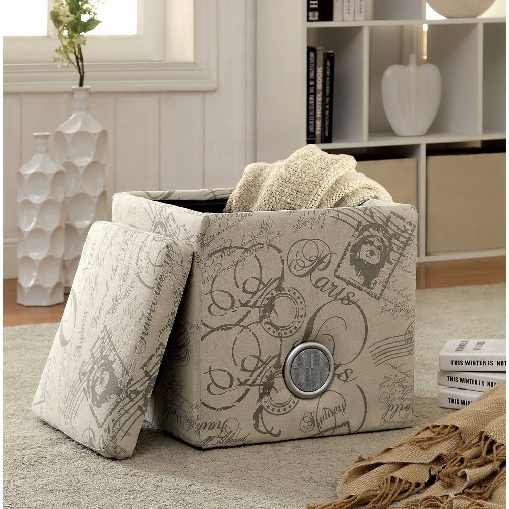 Pink Fabric Ottoman G9624