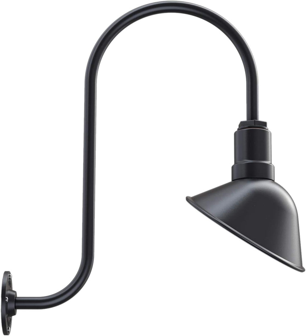 Red 9 inch Dome 11 inch Gooseneck Store Sign Light A3922