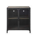 Grey Wash Gray Industrial Accent Cabinet P935