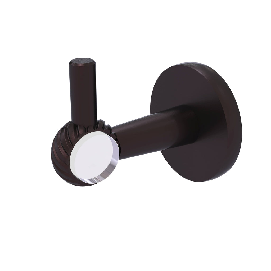 Matte White Robe Hook with Twisted Accents Q810