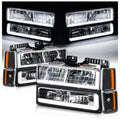 Replacement LED Tube Headlights Assembly Set for Chevy C1500/C2500/C3500/K1500/K2500/K3500 Suburban A38626