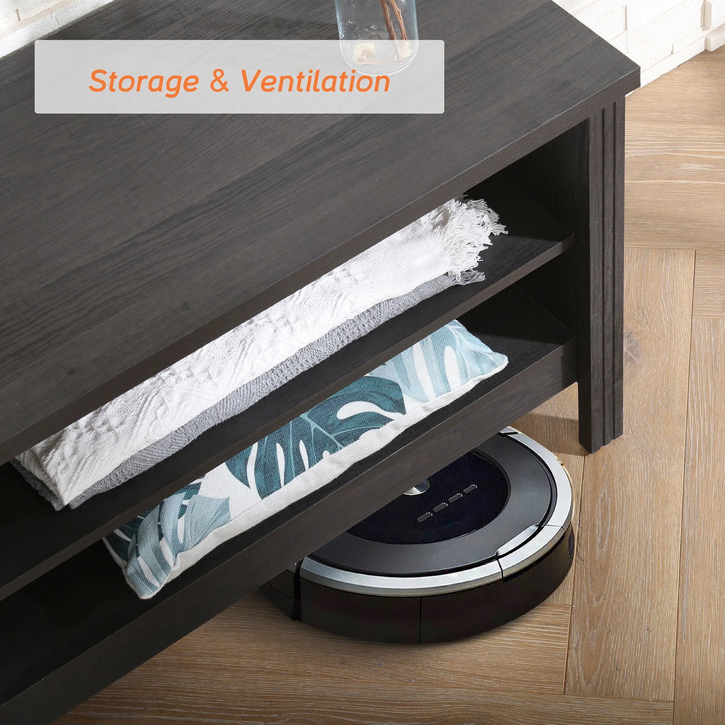 Black TV Stand with 6 Storage Y40987