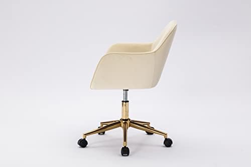 Petal Pink Velvet Fabric Swivel Desk Chair S23179